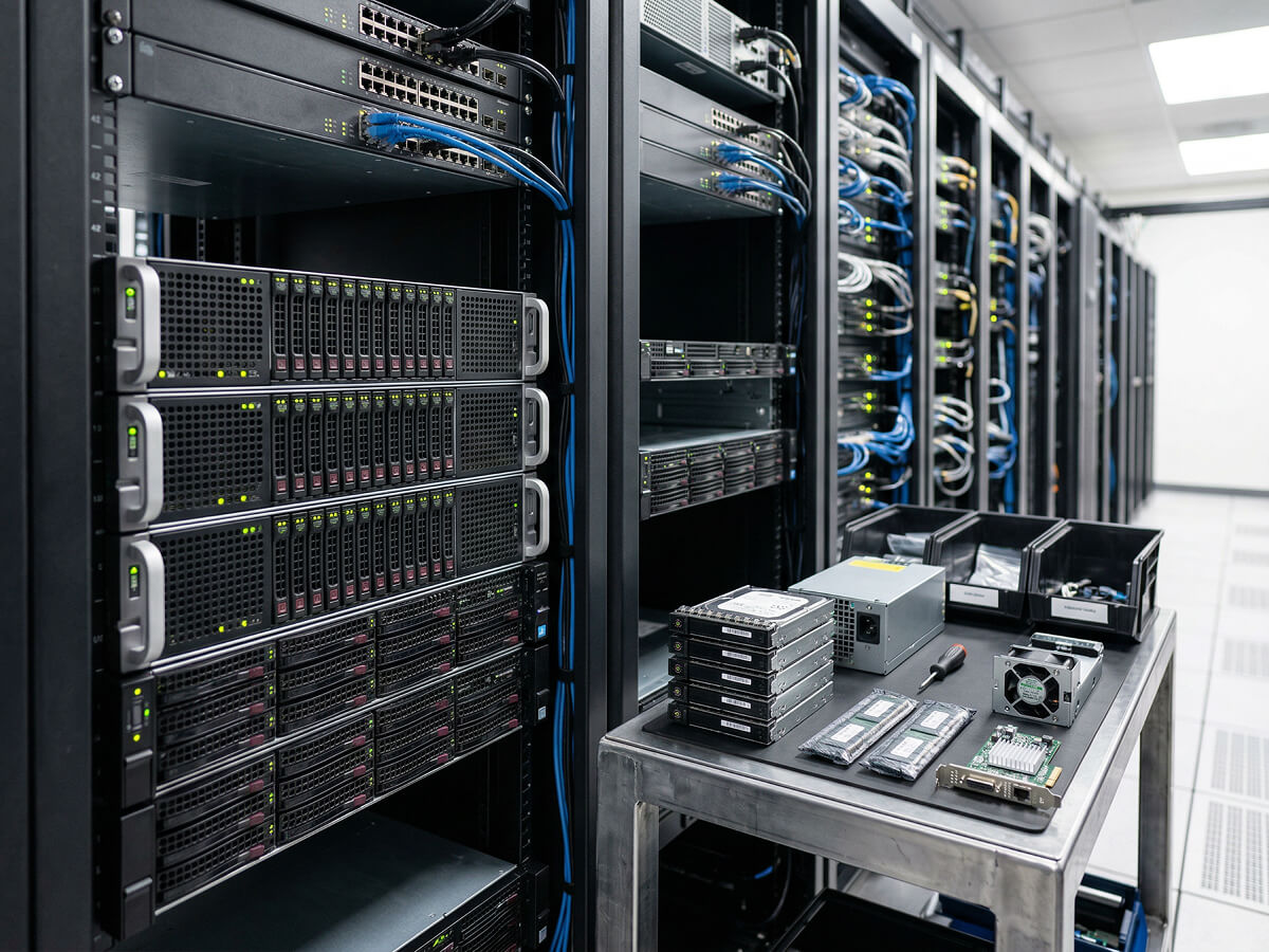 Server hardware and replacement parts